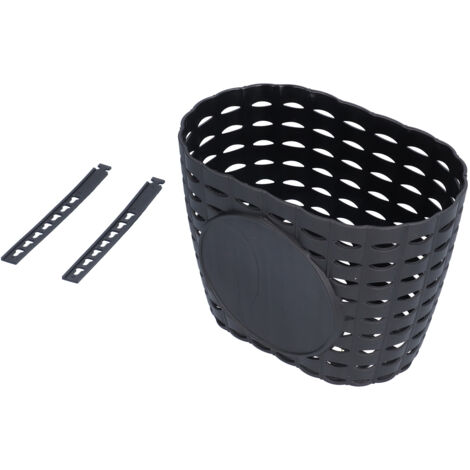 Children Bike Basket Thickened Plastic Wear Resistant and Durable Children's Bicycle Stroller Shopping Hanging BasketBlack (1/5)