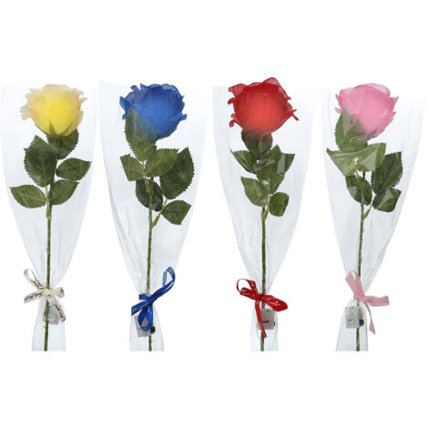 4 Pack Artificial Rose with LED Light Glowing Rose Flowers Gift for Wife Girlfriend Grandma Mother's Day Valentine's Day Birthday Wedding Anniversary (1/5)