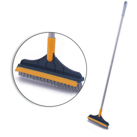Floor Scrub Brush with Detachable Long Handle 120° Rotating Shower Floor Scrubber Household Cleaning Brush for Bathroom Kitchen (1/5)