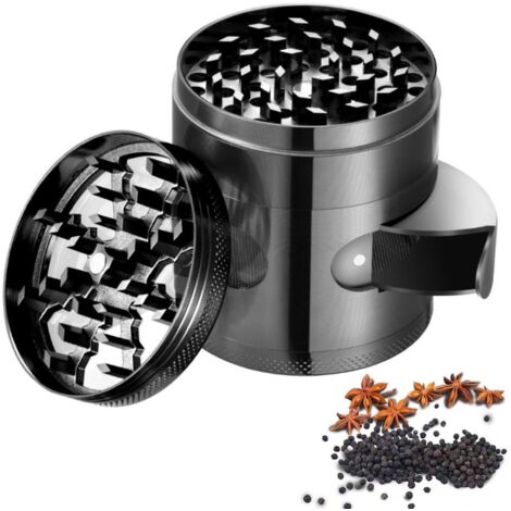 4 Layer 60mm Herb Grinder Zinc Alloy Spice Grass Mill Grinders with Magnetic Lid (1/5)