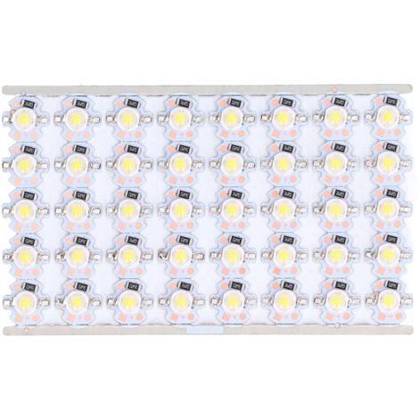 LED Chip Bulb High Brightness Energy Saving DIY Lamp Beads with Aluminum Plate for 1W 12V Headlights Cabinet LightsWhite Light (1/5)