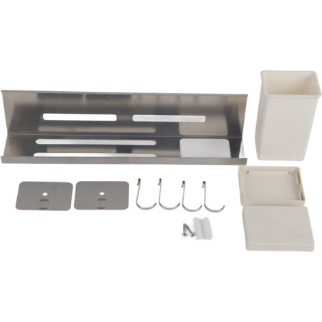 Stainless Steel Knife Rack Multipurpose Punch Free Wall Mounted Knife Holder for Spoons Knives Forks Chopstick 11.8in Silver Single Chopstick Holder 4 Hooks (1/5)