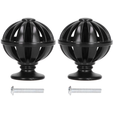 2Set Cabinet Knob Birdcage Hollow Closet Drawer Knob Zinc Alloy Wardrobe Knob for Home Decoration366 Birdcage Black (1/5)