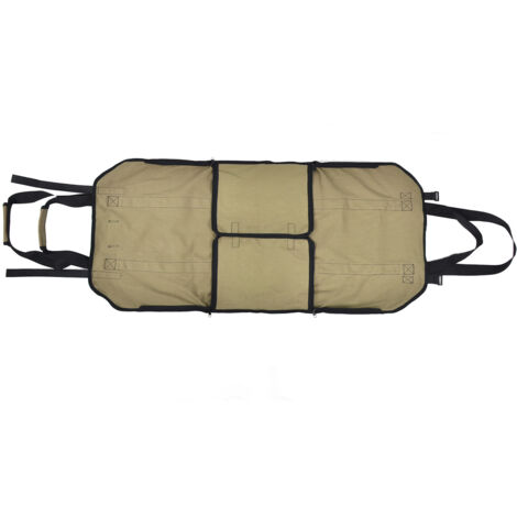 Large Capacity Firewood Storage Bag Basket Oxford Cloth Outdoor Camping Wood Log CarrierKhaki (1/5)