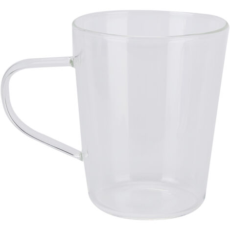 380ml Milk Cup High Borosilicate Glass Thermal Easy to Clean Glass Mug for Kitchens Hotels Coffee ShopsTransparent (1/5)