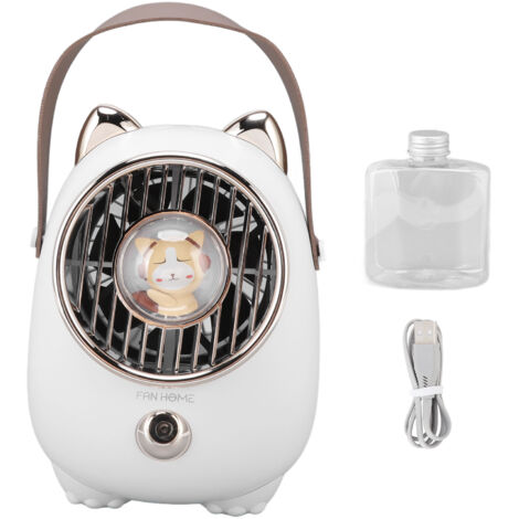 Air Conditioner Fan Multifunctional Portable 350ml Humidifying Spray Usb Rechargeable Air Cooler with LED Ambient Light (1/5)