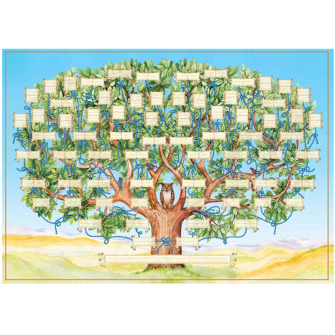 Family Tree Chart Family Tree Diagram 6 Generation Fillable Ancestry Chart DIY Canvas Genealogy Gifts Wall Decor (1/5)