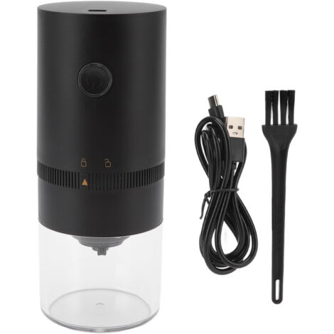 Electric Coffee Grinder USB Charging Black Simple Operation Coffee Bean Grinder for Home Camping Travel 3.7V 13W (1/5)
