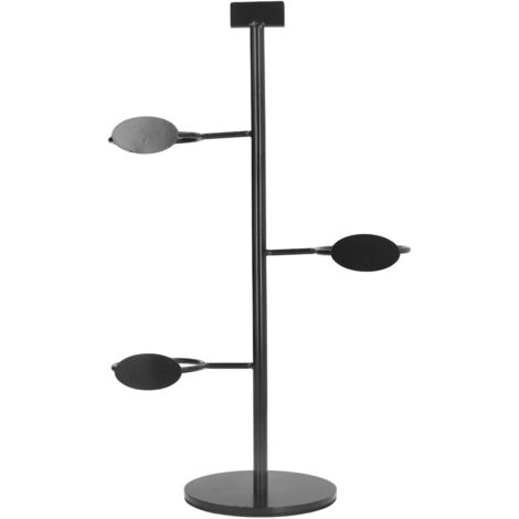 Cup Holder 3 Holes Black Appearance Iron Material Simple Stylish Cup Display Stand for Party Restaurant (1/5)