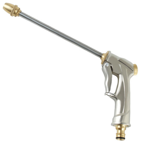 Heavy Duty Metal Water Hose Sprayer Portable Garden Hose Nozzle High Pressure Power Water Tool for Garden Watering Car Pet Washing (1/5)
