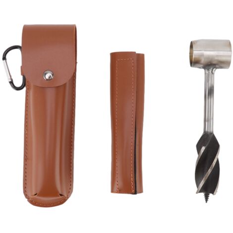 Outdoor Survival Multitool Stainless Steel Hole Drilling Punching Tool with Storage Bag Brown (1/5)