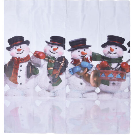 Digital Printing Blackout Curtain Snowman Pattern Blind Shade Window Drapes for Bedroom Living Room150x166cm Christmas Style 2 (1/5)