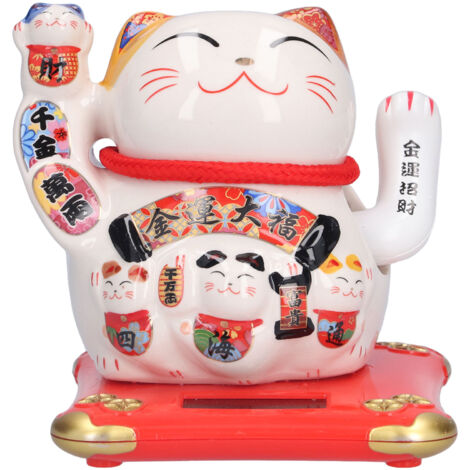 Ceramic Wealth Welcoming Cat Ornament Desktop Fortune Cat Craft for Home Shop Store Business GiftType 3 (1/5)