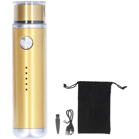 013 Electric Mini Shaver Portable Low Noise Power Display USB Mini Electric Shaver for MenGold (1/5)