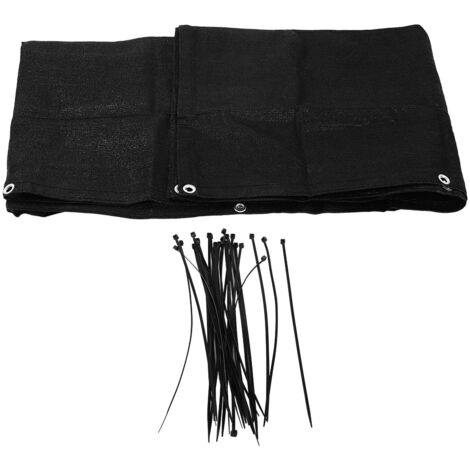 3x0.9m/9.84x2.95ft Black Balcony Privacy Screen Cover Garden Windscreen Mesh Shade Fence Net for Patio Backyard Porch (1/5)
