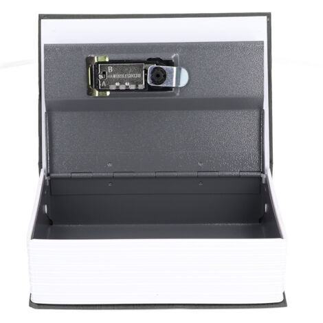 Book Shaped Steel Safe Classic Secret Book Safe Lock Password Type Household Storage BoxBlack (1/5)