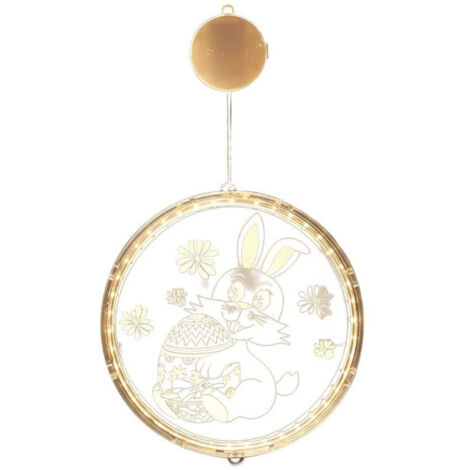 Easter LED Lights with Suction Cups Window Hanging Decoration Lights 3D Acrylic Lights for Home Dining Room (1/5)