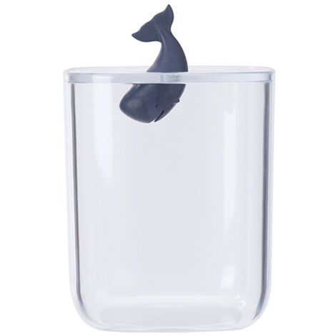 Bathroom Containers Multifunction Transparent Cotton Swabs Storage Canister with Lid for Home Whale (1/5)