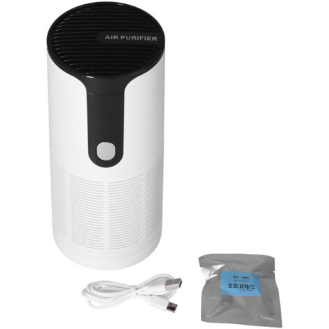 10 Million Negative Ion Air Purifier Portable Air Cleaner 3 Gear Adjustment for Home Car Accessories USB ChargingWhite (1/5)