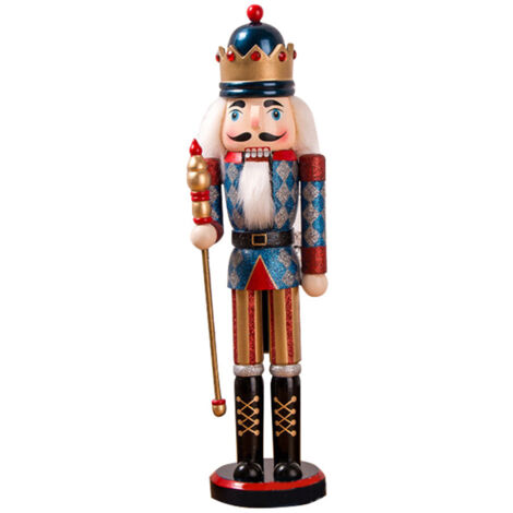 Nutcracker Soldier Ornaments 38cm Nutcracker Figure Wooden Ornaments for Home Christmas Party Decoration New Year Gifts for Children (1/5)