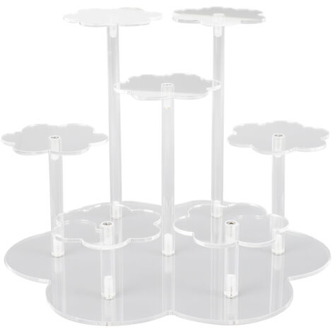 Acrylic Display Stand Figures Perfume Organizers Storage Risers Cupcake Dessert Conutertop Desktop Decoration Organizer Transparent (1/5)