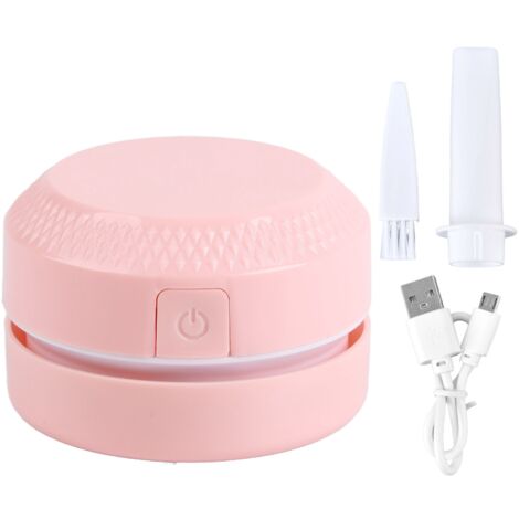 Desktop Dust Collector Table Dust Cleaner USB Charging Portable Mini Dust Catcher for Office HouseholdPink (1/5)
