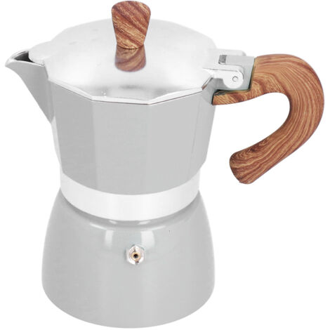 150ML Practical Aluminum Coffee Maker Octagonal Moka Coffee Pot for Home Office Kitchen ApplianceSilver (1/5)