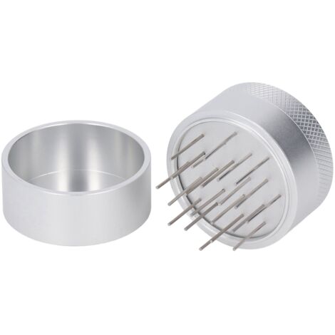 Coffee Needle Distributor with Base Effective Dispersion Rust Resistant Stainless Steel Hand Coffee Stirrer Silver 58mm/2.3in (1/5)