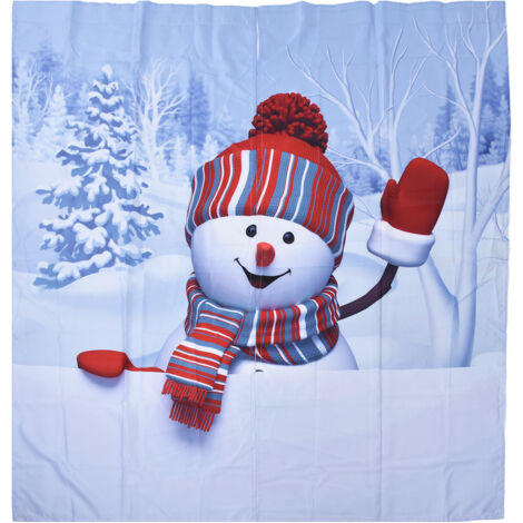 Digital Printing Blackout Curtain Snowman Pattern Blind Shade Window Drapes for Bedroom Living Room170x200cm Christmas Style 4 (1/5)