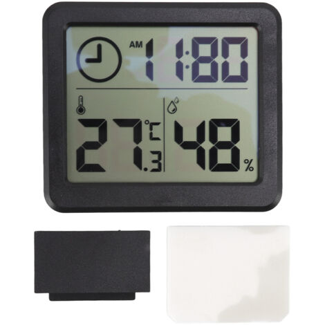 Digital Thermometer Hygrometer High Accuracy Four Stomatal Monitoring Temperature Humidity Tester with 3.2in Screen Black (1/5)