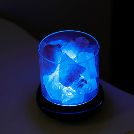 Salt Crystal Lamp Night Light USB Aroma Diffuser Salt Lamp Colorful Salt Crystal Lamp Fragrance Oil Diffuser for Office Yoga Bedroom (1/5)