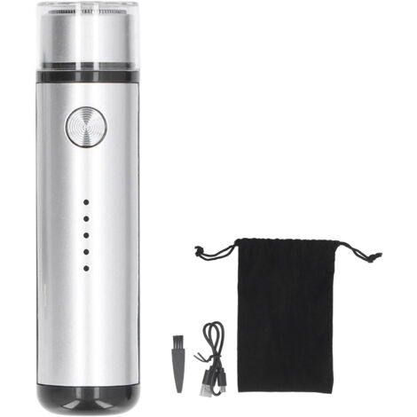 013 Electric Mini Shaver Portable Low Noise Power Display USB Mini Electric Shaver for MenSilver (1/5)