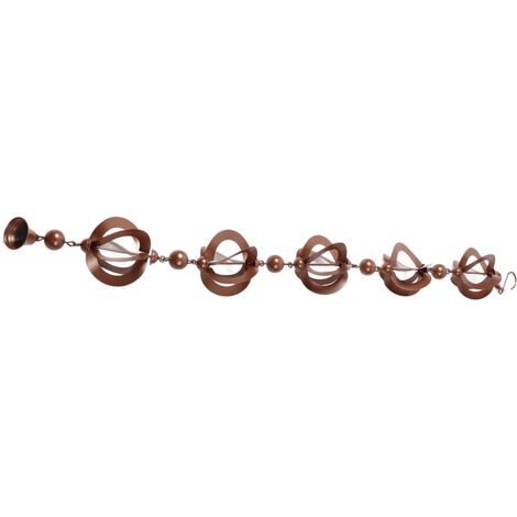 Hanging Rain Chain Metal Decorative Rotating Hollow Rain Chain for Garden Courtyard