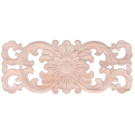 Wooden Appliques DIY Production Exquisite Carving Vintage Style Environmental Decorative Wood Appliques (1/5)