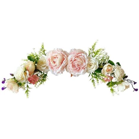 Artificial Peony Flower Swag Wedding Arch Flowers Artificial Floral Swag Decorative Swag for Lintel Wedding Arch Front Door Decor (1/5)
