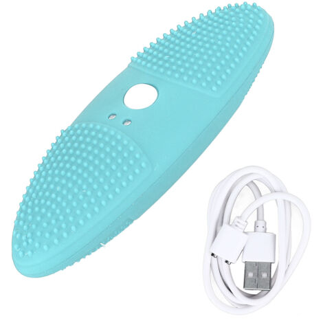 Ultrasonic Scrubber 3 Levels USB Charging High Frequency Vibration Dual Waving Ultrasonic Vegetable Washing Machine Blue (1/5)