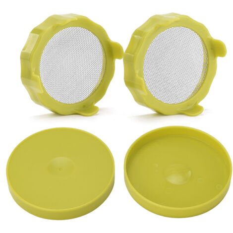 ABS Sprout Lid with Stainless Steel Screen for Wide Mouth Mason Jars (1/5)