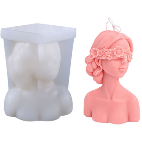 DIY Silicone Candle Mold 3D Silicone Casting Candle Mould Candle Making Mould Lady Body Shape Silicone Mold (1/5)