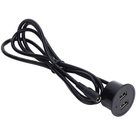 2 USB Charging Socket with 1.5m Cable Embedded Installation 5V 1A Multipurpose for Mobile Phone Cameras TabletDC5521 Output (1/5)
