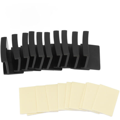 10 Pcs Hat Hooks Modern Minimalist Lossless Strong Acrylic Adhesive Hat Hangers for Home Wall Black (1/5)