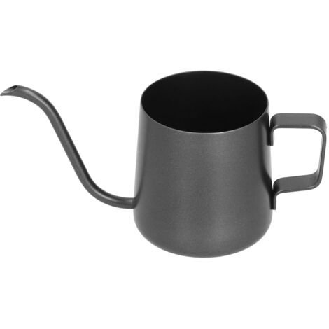 250ml Stainless Steel Hanging Ear Coffee Pot Gooseneck Spout Tea Kettle Pour Over Pot Black (1/5)