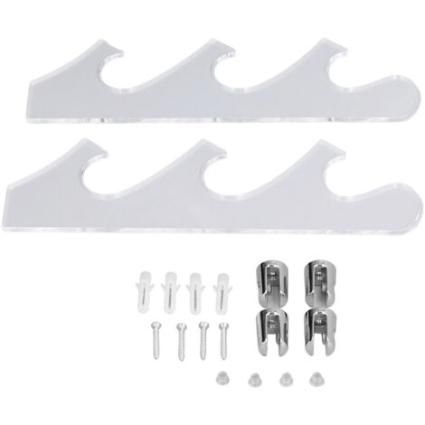1 Pair Sword Holder Stand Sword Display Rack Wall Mounted Samurai Sword Hanger for HomeTransparent (1/5)