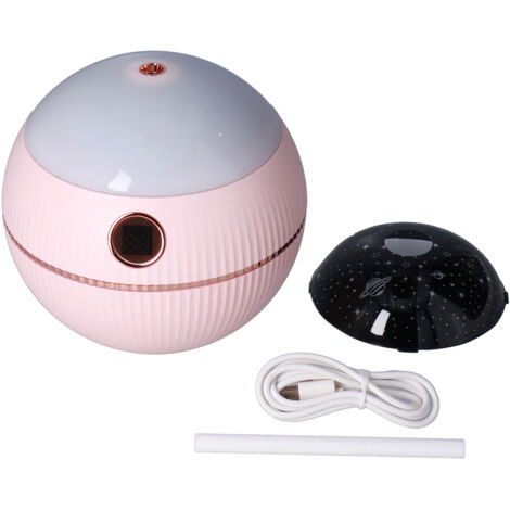 550ML Spherical Humidifier Mini Portable Star Projection Humidifier for Home Bedroom USB ChargingPink (1/5)