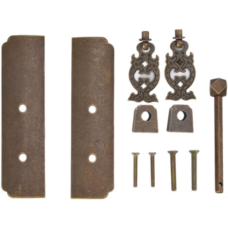 Chinese Antique Brass Handle Retro Exquisite Easy Installation Oriental Cabinet Handles for Cabinets Wardrobes Bronze Color (1/5)