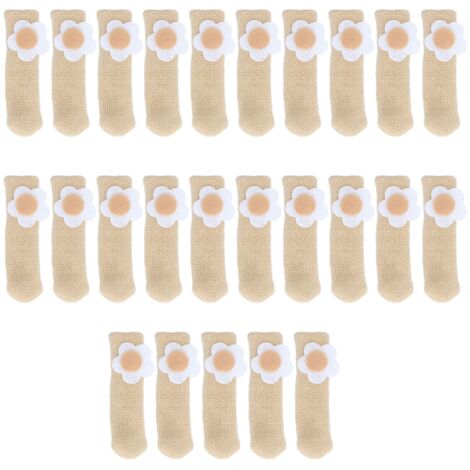 25Pcs Furniture Leg Cover Foot Cover Mat Floor Protector Double Layer Knitted Set Kit (1/5)