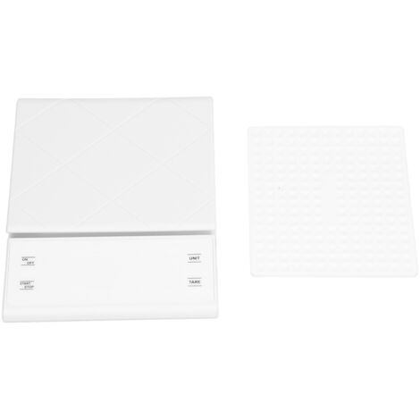 3kg/0.1g LED Display Electronic Scale Portable Timing Kitchen Coffee Scale with Non Slip Pads White (1/5)