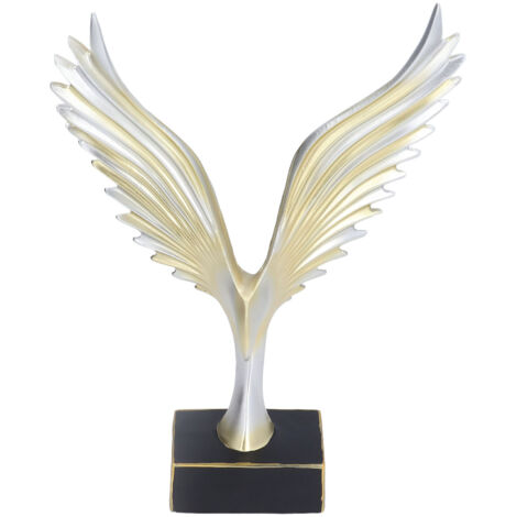 Nordic Wing Statue Resin Sculpture Statue Ornaments Modern Living Room Decoration Desktop Abstract Crafts Champagne Gold (1/5)