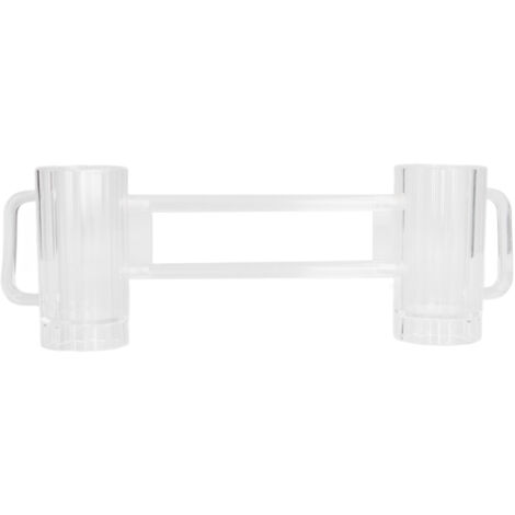 Beer Mug Acrylic Double Conjoined Beer Glass with Handle for Bar KTV Game Competition 430ml / 14.5oz (1/5)