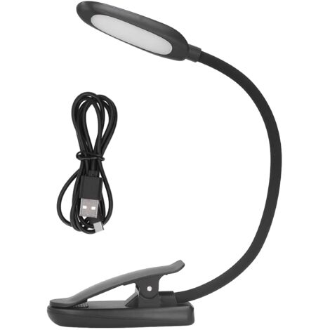 Clip On Light Reading Light 6 LED USB Charging Desk Lamp with 360° Flexible Gooseneck Clamp for Desk Headboard (1/5)