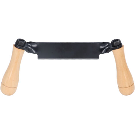 Straight Draw Knife Tungsten Steel Wooden Handle Straight Type Safe Durable Draw Shave Tool for Log Wood Fence Post 8in (1/5)